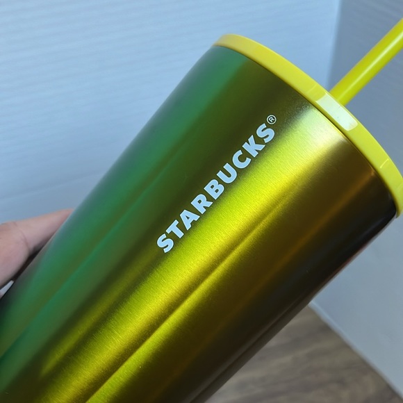 Starbucks Summer 2022 Lemon Lime Stainless Steel 24oz Venti Cold Cup Tumbler - Picture 10 of 12